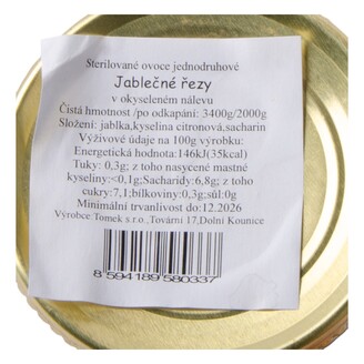 Jablečné řezy, plátky 4/S