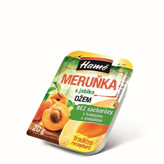 Džem meruňkový porce 20g, bez př. cukru, s fruktózou a sladidlem /48x