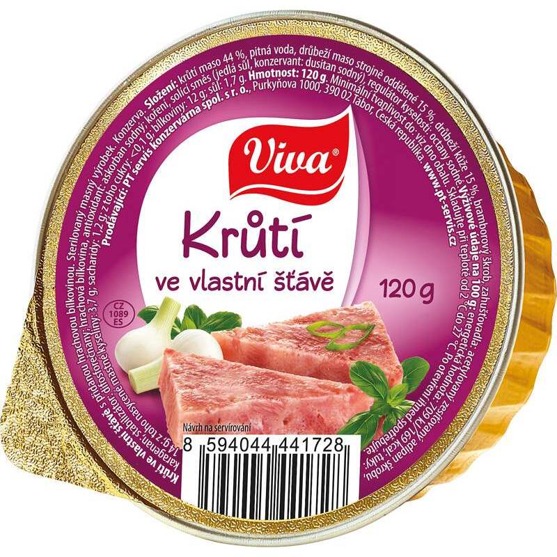 KRŮTÍ MASO ve vl.šťávě  AL120/16x
