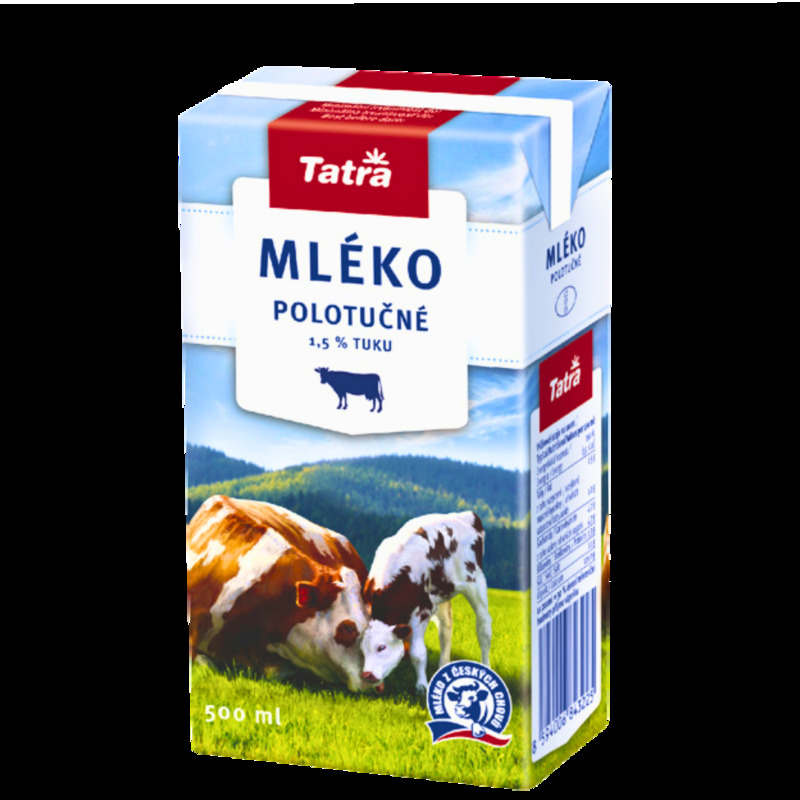 Trvanlivé mléko polotučné 1l /12x