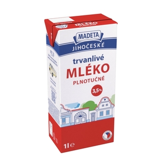 Trvanlivé mléko PLNOTUČNÉ 1l /12x