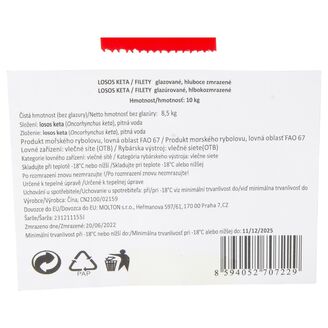 MRAŽ. KETA losos filet s kůží /10kg