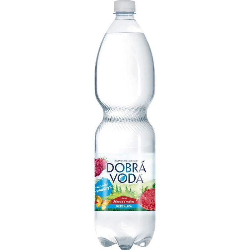 DOBRÁ VODA neperlivá slazená 1,5l - různé příchutě