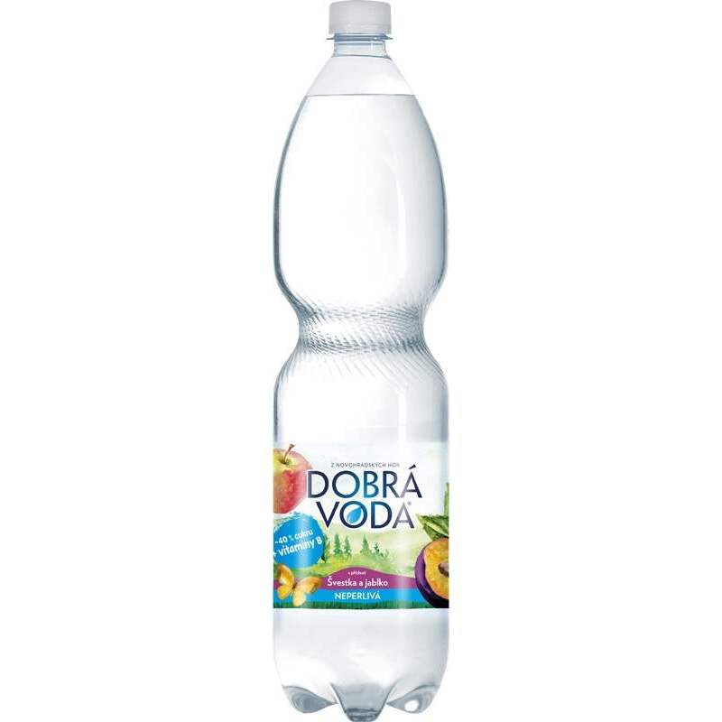 DOBRÁ VODA neperlivá slazená 1,5l - různé příchutě