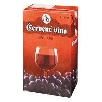 Víno červené krabicové 1l