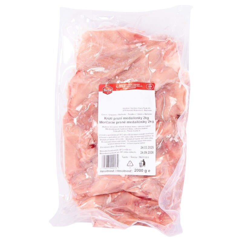 MRAŽ. krůtí prsní medailonky cca 90g /10kg