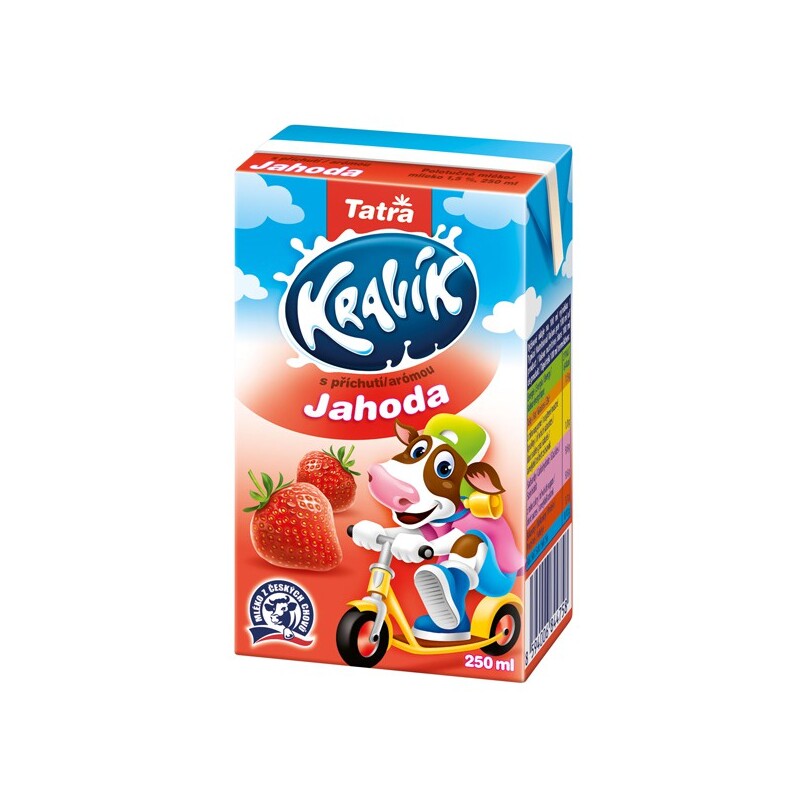 MLÉČNÝ nápoj Kravík jahoda 250ml [6x]