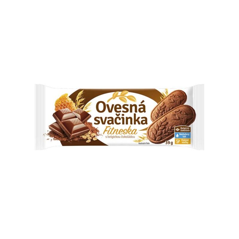 Oves. svačinka Fitneska s belg. čokoládou 39g/35x