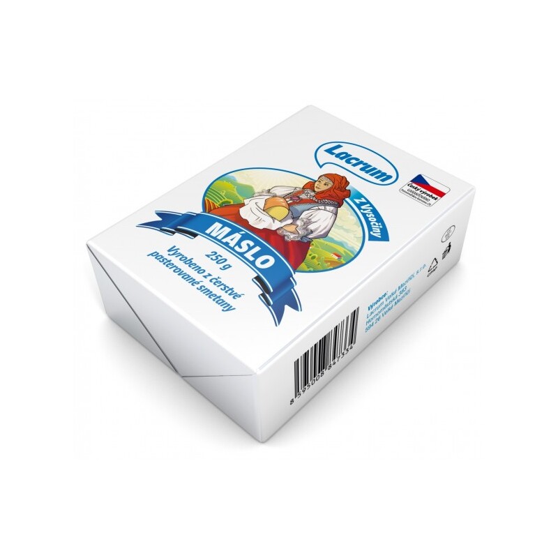 Máslo čerstvé Lacrum CZ 250g /40x