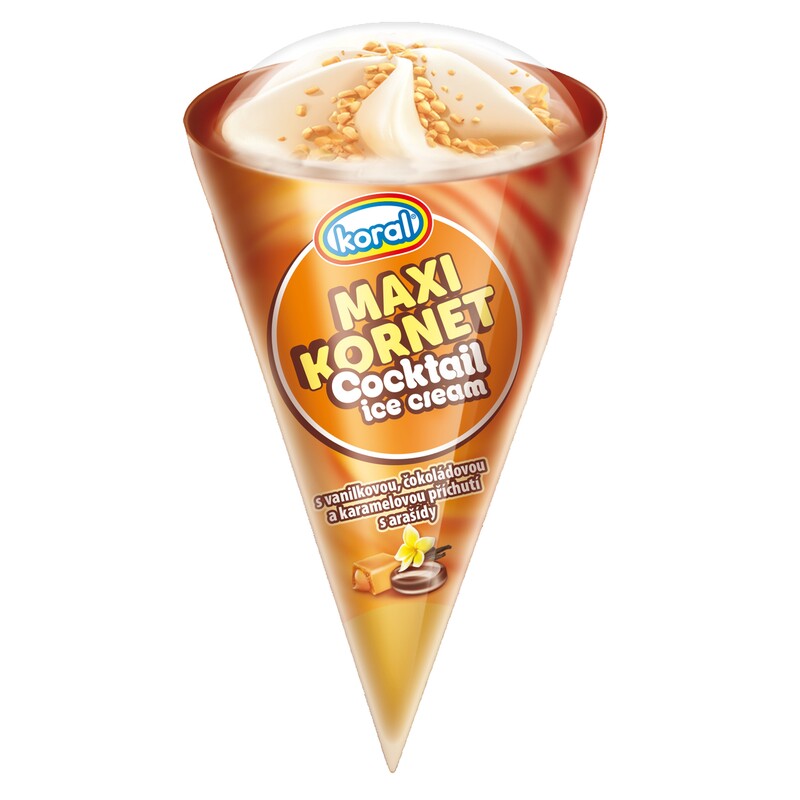 Nanuk Maxi KORNET van.+karemel+čoko. 240ml/20x