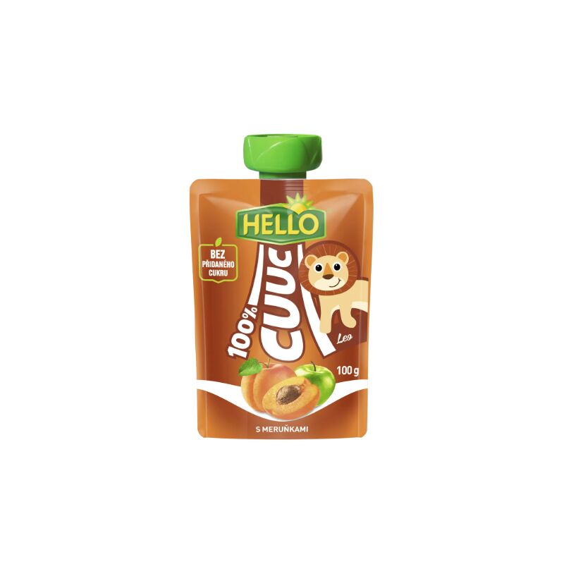 100% Ovocná kapsička bez př. cukru s meruňkami 100g /12x