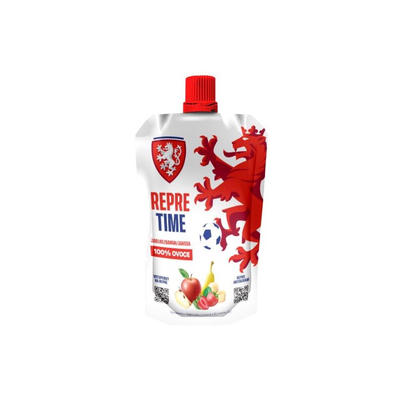 100% ovocná kapsička bez př. cukru s jablko/banán/jahoda 100g /9x