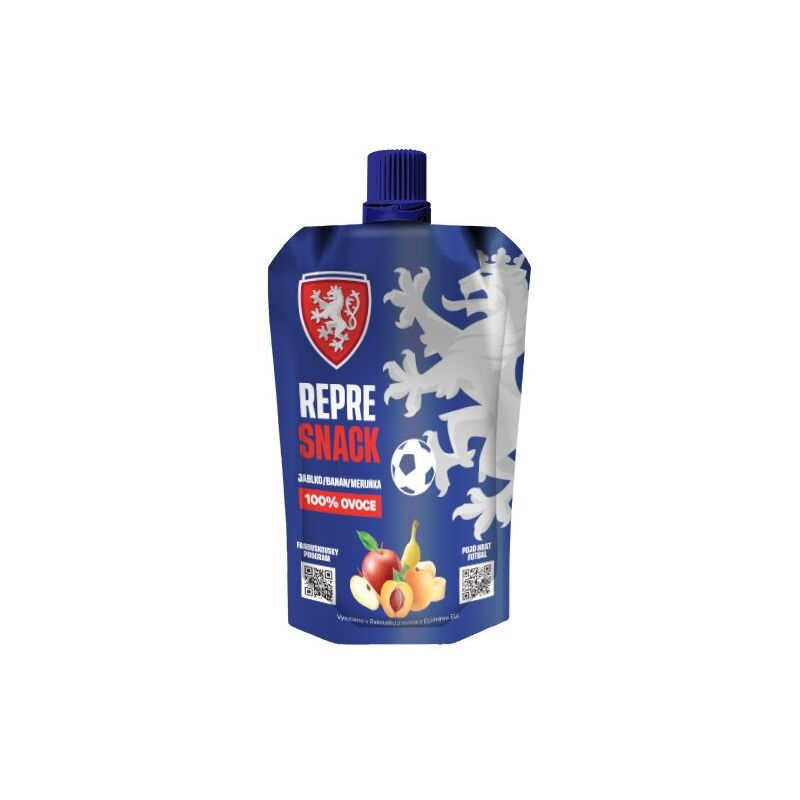 100% ovocná kapsička bez př. cukru s jablko/banán/meruňka 100g /9x