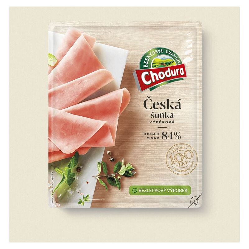 Česká šunka výběrová krájená Chodura cca 600g