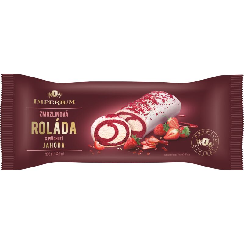 Zmrzlina Imperium roláda jahodová 330g /10x