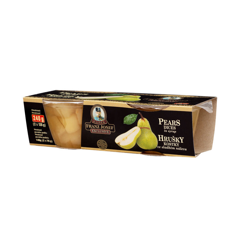 Hrušky kostky v kelímku 2x120g