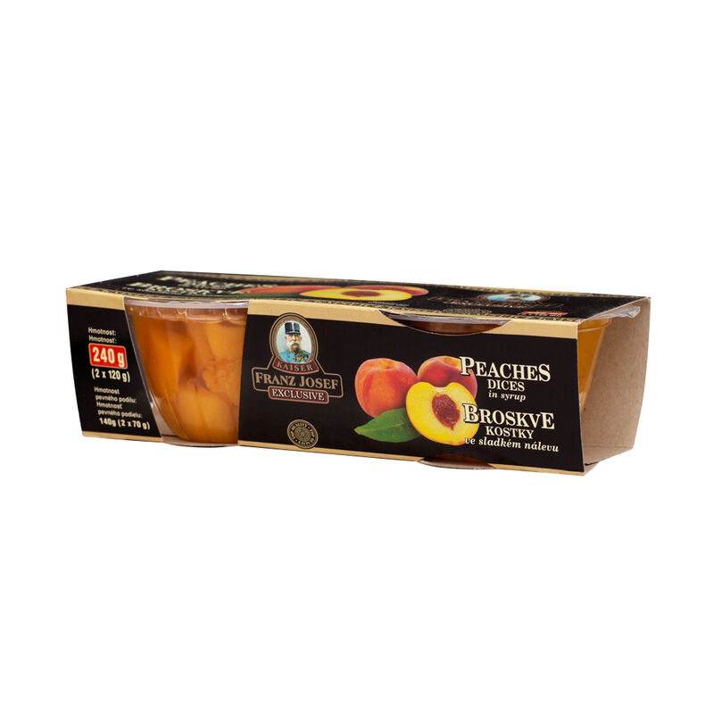 Broskve kostky kelímek 2x120g